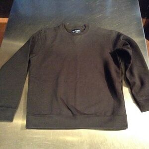 Volunteer Brand Knitwear Sweatshirt Size L Black Fleece Crewneck Pullover USA